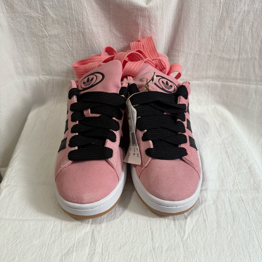Adidas Pink and Black Campus Shoes